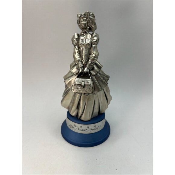 Vtg 1990 Avon Mrs Albee District Award Figurine Pewter - Picture 1 of 12